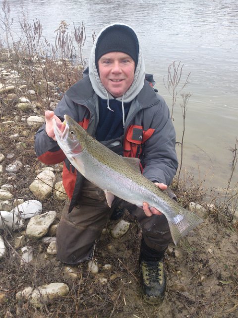 Kevin with a Steelhead from the Maitland River.jpg - Kevin with a Steelhead from the Maitland River